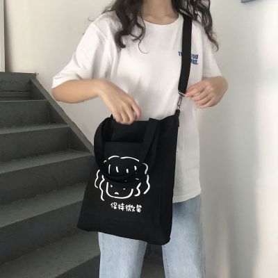 派尼美特包包女2020新款潮韩版文艺简约学生单肩ins帆布斜挎袋大容量