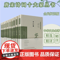 唐宋诗词十大家丛书 王维辛弃疾李白杜牧李商隐杜甫苏轼陆游李清照元稹白居易 全十册 凤凰出版社店 正版