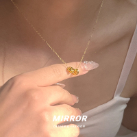 925纯银铜钱吊坠项链女锁骨链轻奢气质时尚2025新款潮送女朋友老婆情人节七夕生日礼物