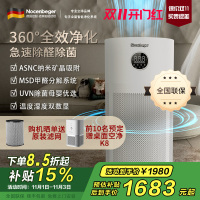 诺森柏格(Nocenbeger)空气净化器高效分解除甲醛细菌家用新房除异味pm2.5负离子净化器G6Plus