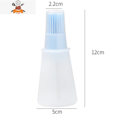 可高温硅胶油刷带瓶烧烤刷厨房烙饼家用烘焙硅胶油刷小油瓶 敬平 北欧蓝