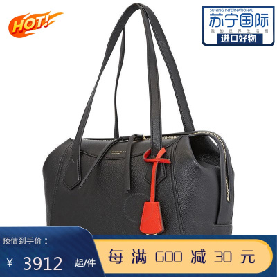 ToryBurch汤丽柏琦TB女包Perry黑色皮革女士手提包单肩包默认