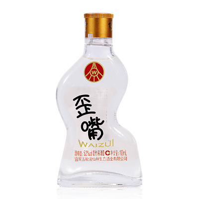 五粮液 歪嘴酒52度100ml*1瓶 浓香型白酒