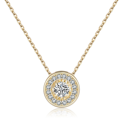 水贝珠宝(SHUIBEIJEWELRY)925银饰璀璨心相印双面项链施华洛世奇元素锆石自戴/礼品通用其他宝石项链