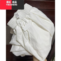 YIBUSHENG白色高腰垂感阔腿裤女2024季新款休闲显瘦仙女凉凉裤子女小个子