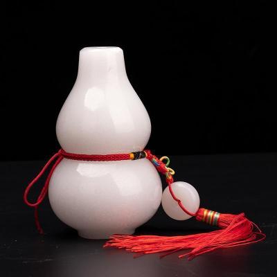 美帮汇禄雅禄白玉葫芦摆件福禄家居客厅摆设玄关电视桌柜装饰品