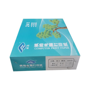 枫皓241-3C 1/2 电脑打印纸(不撕边针式压感打印纸)三层彩二等分/箱
