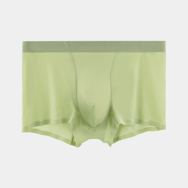 120D冰丝男士内裤厂家定制秋冬超薄无痕内裤平角速干四角裤头