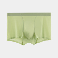 120D冰丝男士内裤厂家定制秋冬超薄无痕内裤平角速干四角裤头