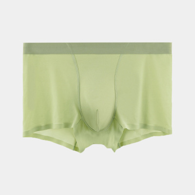 120D冰丝男士内裤厂家定制秋冬超薄无痕内裤平角速干四角裤头