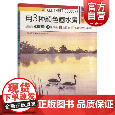 正版 用3种颜色画水景 西方水彩画绘画技法经典教程 新手入门易学实用书籍 斯蒂芬科茨 上海书画出版社