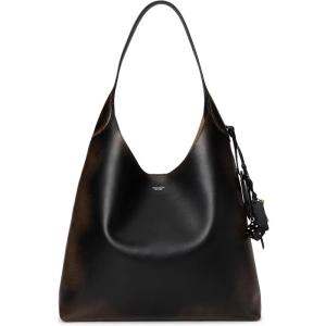 COACH蔻驰女士包袋大容量手拿包Brooklyn磁扣单肩包通勤休闲 Black_Brown