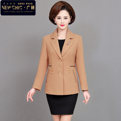 广赫2020新款妈妈秋装外套中年人上衣中老年女装春秋气质薄款休闲西装夹克