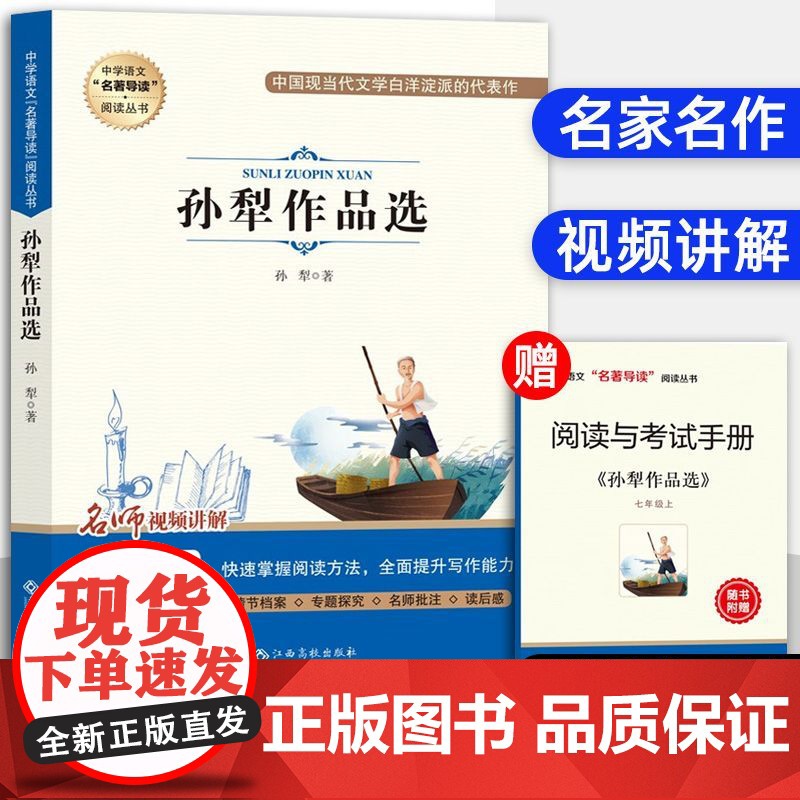 中学语文名著导读阅读丛书 孙犁作品选 中学生名著阅读导读七八九年级名著阅读789年级名著导读七上七下八上八下九上九下名著