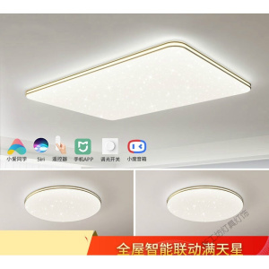 苏宁放心购 韶华智能LED吸顶灯小爱语音米家APP控制客厅吸顶灯卧室灯灯具套装三室一厅星空系列A2002R900-