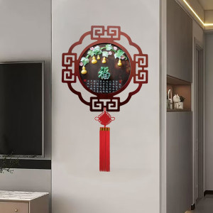 维诺亚客厅装饰画中式挂画入户玄关餐厅走廊沙发过道壁画背景墙玉雕浮雕