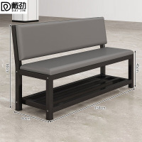 戴劲长条凳软包沙发换鞋凳等候靠背休息区长条椅子150*45*80cm双层