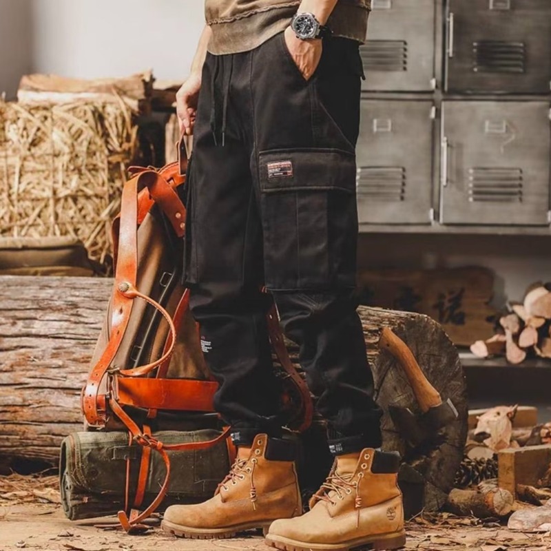 美式复古工装裤子男春秋2026新款宽松直筒潮牌束脚裤