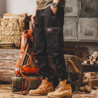 美式复古工装裤子男春秋2026新款宽松直筒潮牌束脚裤