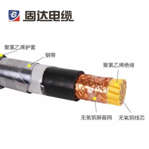 固达电缆 铜芯电缆 KVVP22-10*2.5 米