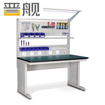 晋舰防静电工作台车间流水线操作台带灯工具桌1.8米单桌+950挂板+套餐