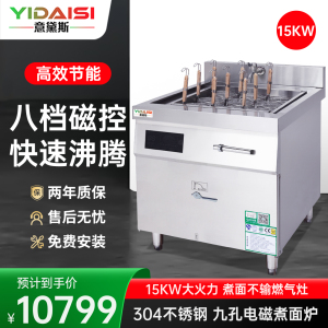 意黛斯(YIDAISI) YDS-15ZM9S商用多功能煮面炉 9眼九孔不锈钢电热煮面机立式 15KW 380V 304