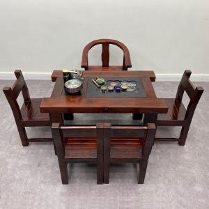 森美人老船桌椅组合功夫茶台实艺桌泡茶桌客厅茶几新中式喝茶桌