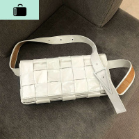 2020斜跨包新款油蜡皮编织女包小方包软皮手拿腋下胸包单肩枕头包NEW LAKE女手包