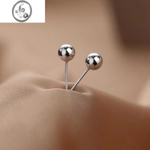 JiMi银银耳钉女养耳洞耳环2023新款小众设计耳饰高级感耳骨钉耳棒