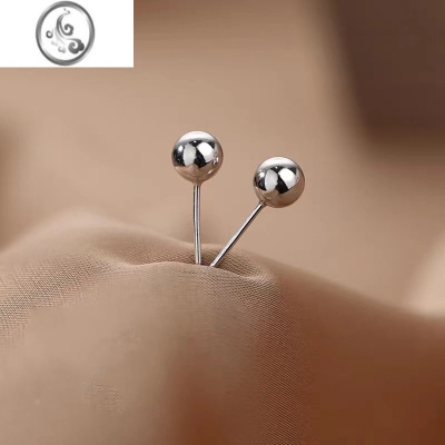 JiMi银银耳钉女养耳洞耳环2023新款小众设计耳饰高级感耳骨钉耳棒