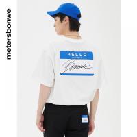 [1件3折价:58.5]美特斯邦威短袖男重磅T恤夏季舒适衣服印花圆领男装上衣