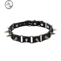 JiMi朋克哥特铆钉颈圈项链个性皮质choker项圈设计感颈带锁骨链