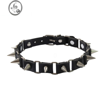 JiMi朋克哥特铆钉颈圈项链个性皮质choker项圈设计感颈带锁骨链