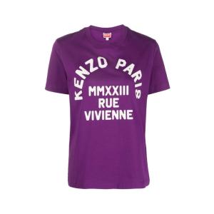 KENZO紫色短袖logo印花女士休闲T恤 PURPLE S