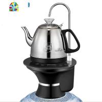 桶装纯净水桶加热款自动上水吸压抽水器电烧水壶煮茶饮水机 FENGHOU 不锈钢壶黑色底座