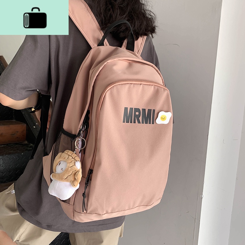 双肩包2020年新款大容量女韩版百搭高中大学生背包bf风古着感书包NEW LAKE