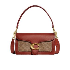 蔻驰(COACH)女包奢侈品 时尚流行多功能袋徽标单肩包 日常百搭女士斜挎包 棕色