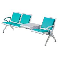 中豫鑫泽 ZYXZ5021046 连排椅机场椅公共座椅长椅等候椅 加厚款三人位加茶几绿色坐垫