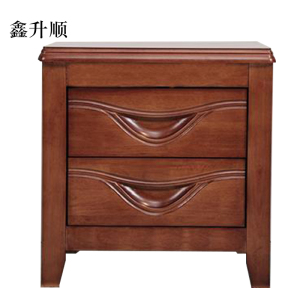 鑫升顺床头柜简约现代卧室床边储物柜升级款胡桃色50*41*50cm