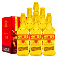 永丰牌北京二锅头 46度清香型白酒 出口型小方瓶 金瓶500ml *6瓶装