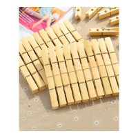 权夫人竹子防风夹大号晾晒夹固定防滑衣服夹 晾衣夹晒袜子竹夹子20个装