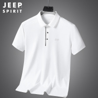 JEEP SPIRIT冰丝短袖T恤男士夏季体恤翻领新款POLO衫上衣纯色7252