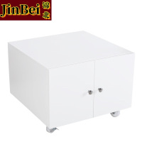 锦北打印机矮柜办公室铁皮文件储物活动柜资料收纳柜子 0.5mm白450高