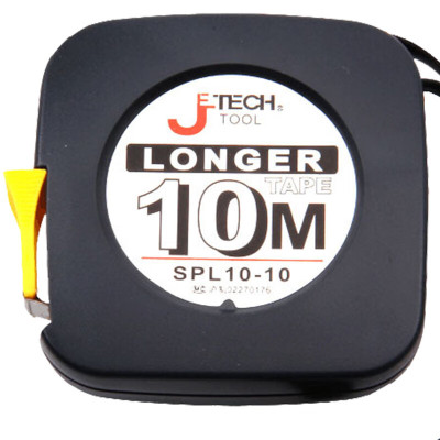 捷科(JETECH)SPL10-10N钢卷尺测量工具盒式卷尺高精度盒尺距离测量加厚耐磨10m