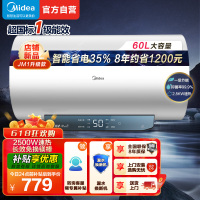 美的(Midea)60升jm1升级版电热水器2500W超一级能效 长效免换镁棒 双效抑菌热水器F60-25JM1Pro