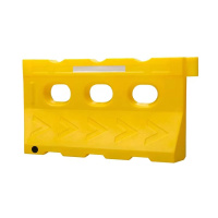 臻远ZY5072422三孔水马注水滚塑隔离板隔离墩护栏围挡 水马黄色1500*360*800