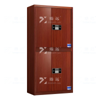 臻远 ZYJJ-80060 保密柜 红木纹分双节电子锁 长900*宽420*高1900mm 单位:1台