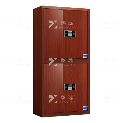 臻远 ZYJJ-80060 保密柜 红木纹分双节电子锁 长900*宽420*高1900mm 单位:1台