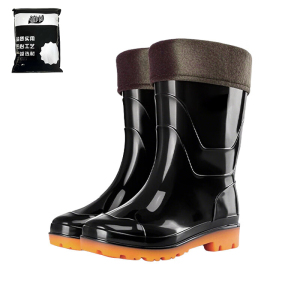 植巾 YX500 加棉中筒 通用均码 雨鞋 (计价单位:双) 黑色
