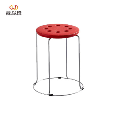 晨以橙 塑料圆凳 高45CM